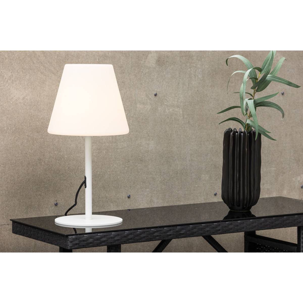Paris Prix - Lampe à Poser d'Extérieur "Moris" 52cm Blanc - Image 5