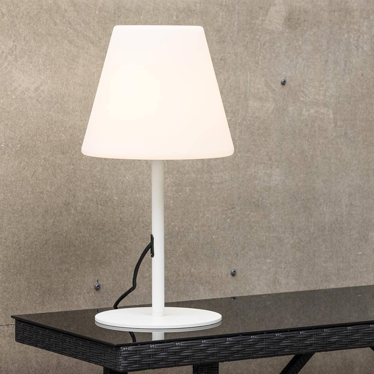 Paris Prix - Lampe à Poser d'Extérieur "Moris" 52cm Blanc - Image 2