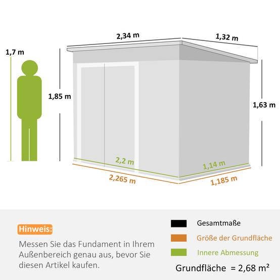 Sans Marque - Abri jardin métallique 2,68m² verrouillable outils 3 portes ventilation toit pentu gants - Image 5