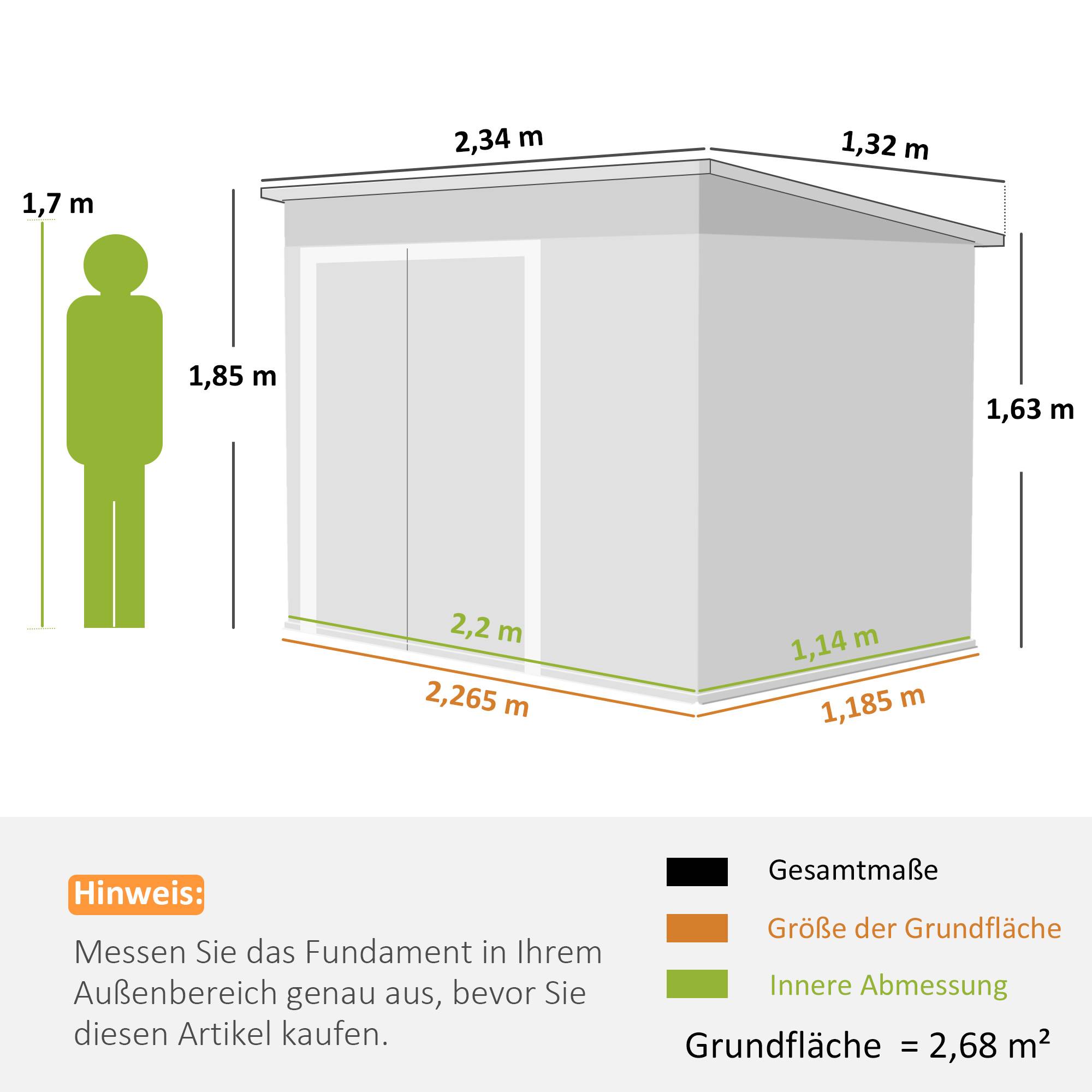 Sans Marque - Abri jardin métallique 2,68m² verrouillable outils 3 portes ventilation toit pentu gants - Image 5