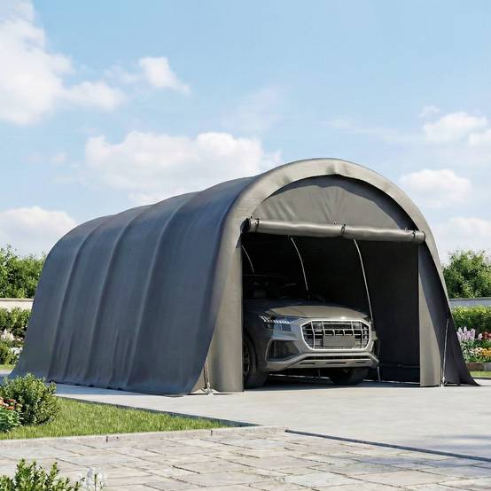 Abri de voiture 3x6 m, imperméable et résistant à l’hiver, parois amovibles, porte enroulable, UPF50+ - Image 3