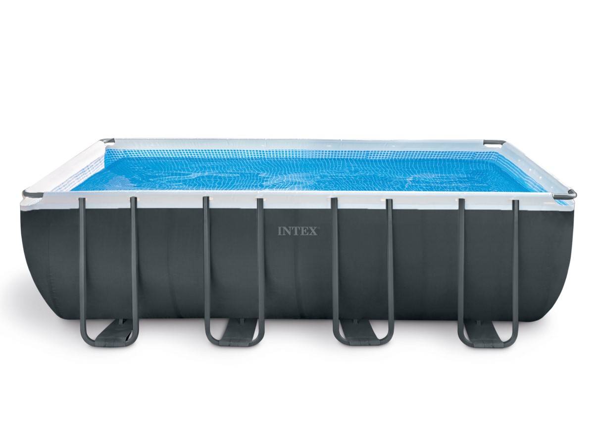 Kit piscine tubulaire Intex Ultra XTR Frame rectangulaire 5,49 x 2,74 x 1,32 m + Kit d'entretien + Pompe à chaleur - Image 2