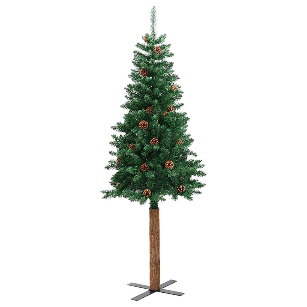 ComfortXL - Petit Sapin de Noël Mince 150 cm pour Appartement, Lumineux avec 150 LED et Décorations Bois et Boules – ComfortXL Outdoor Living - Image 7