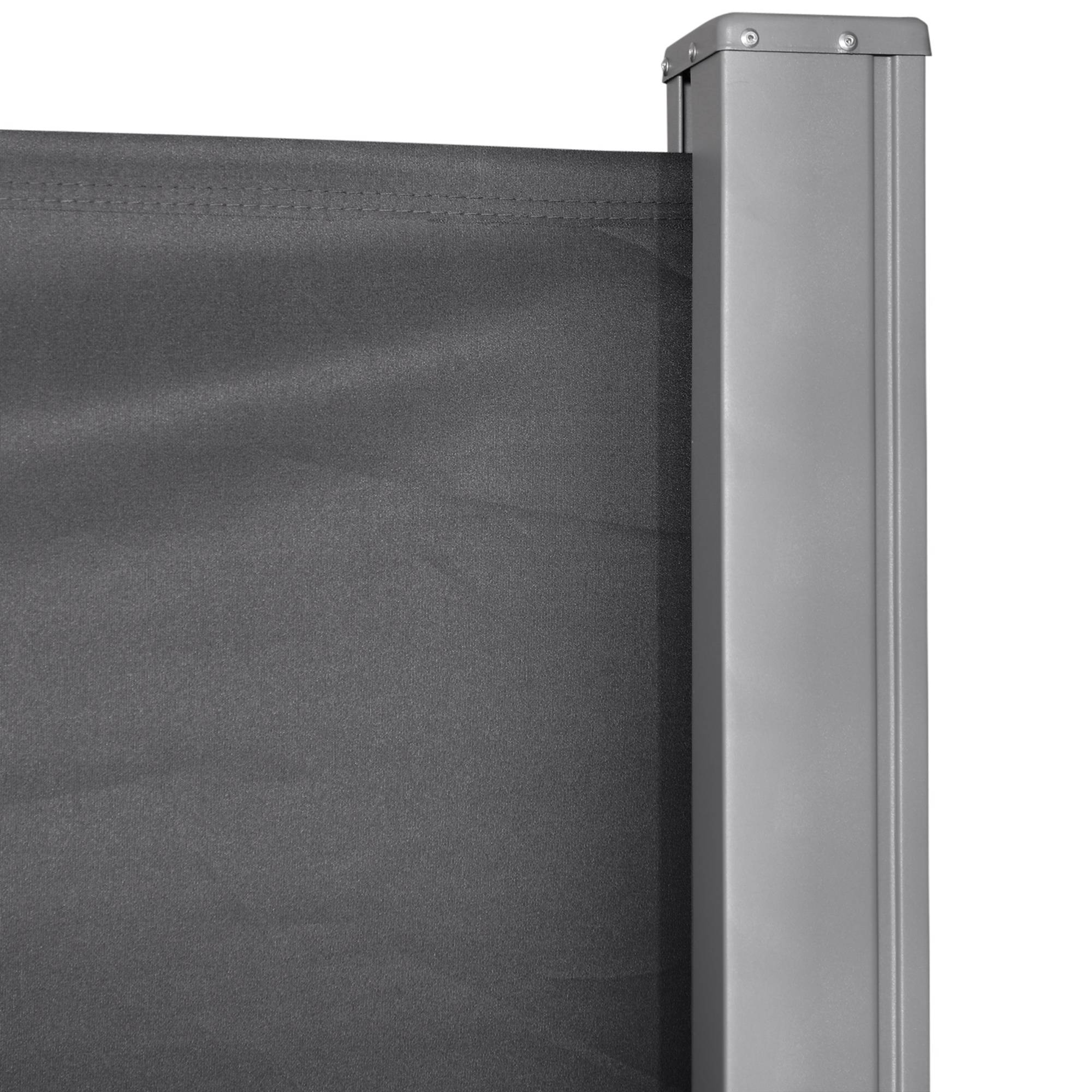 Store latéral rétractable 300 x 160 cm, enrouleur, protection solaire et intimité, pour balcon et terrasse, gris - Image 10