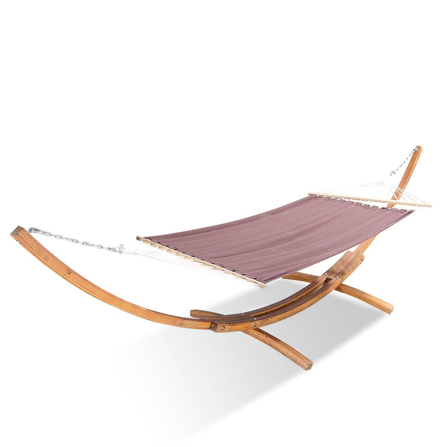 Concept Usine - Hamac avec auvent sur support 315 m en bois chocolat LAGOA - Image 1