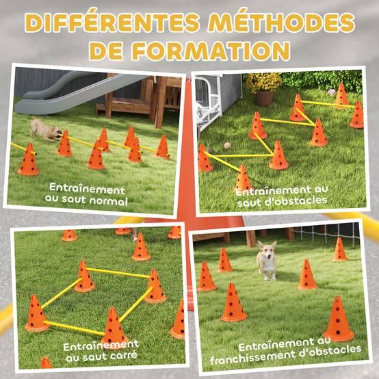 Obstacles d'agilité pour chien ABS orange 80 x 22.5 x 30 cm - PANGIVO - Image 7