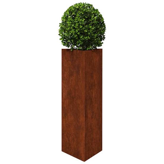 Jardinières 2 pcs acier brun 30 x 26 x 75 cm - PANGIVO - Image 4