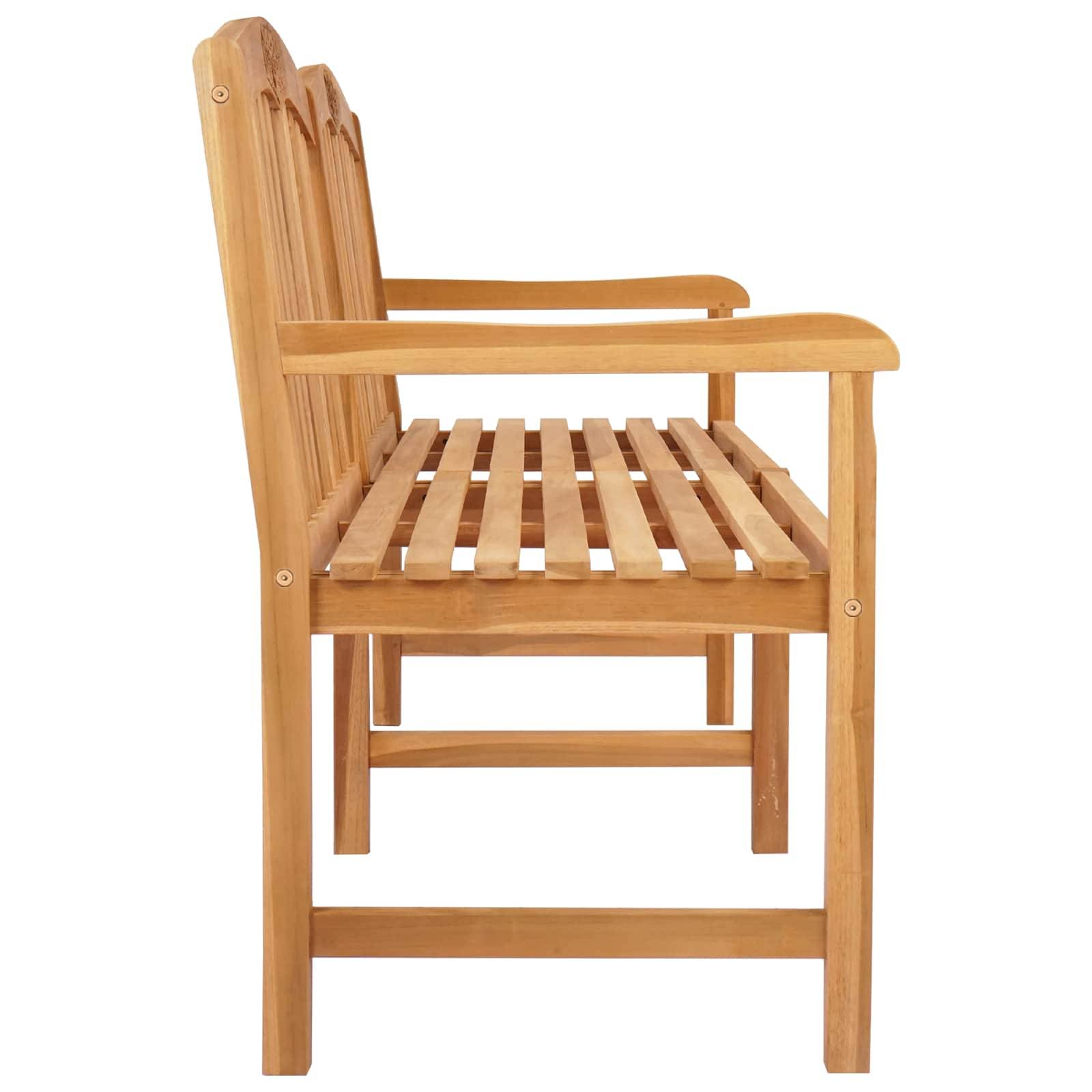 PANGIVO - Banc de jardin bois de teck naturel 150 x 60 x 90 cm, Poids:23.95kg - PANGIVO - Image 4