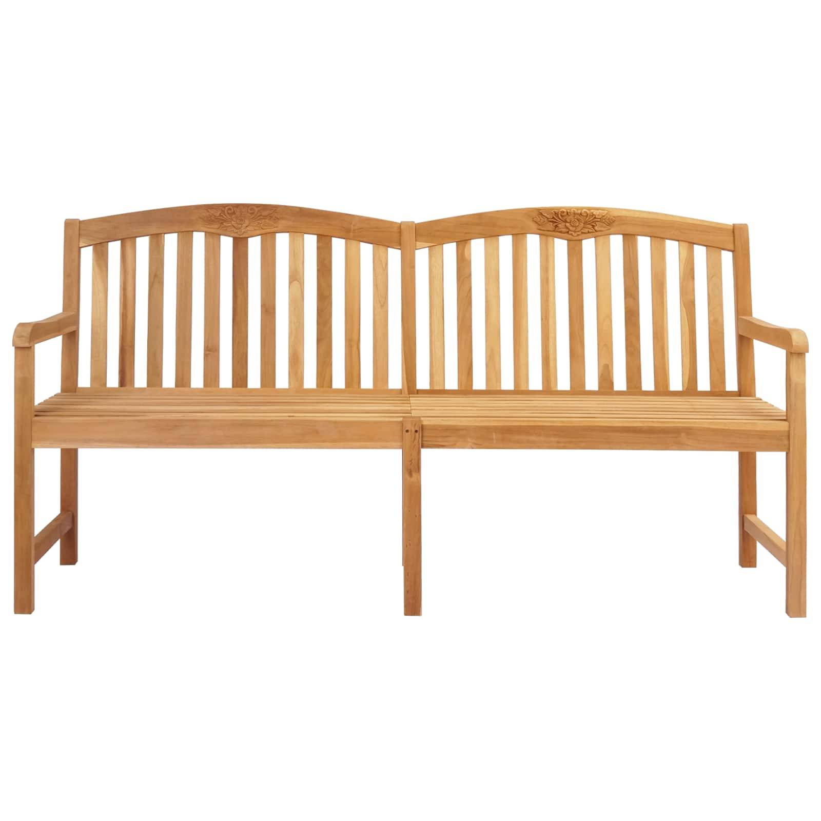 PANGIVO - Banc de jardin bois de teck naturel 150 x 60 x 90 cm, Poids:23.95kg - PANGIVO - Image 3