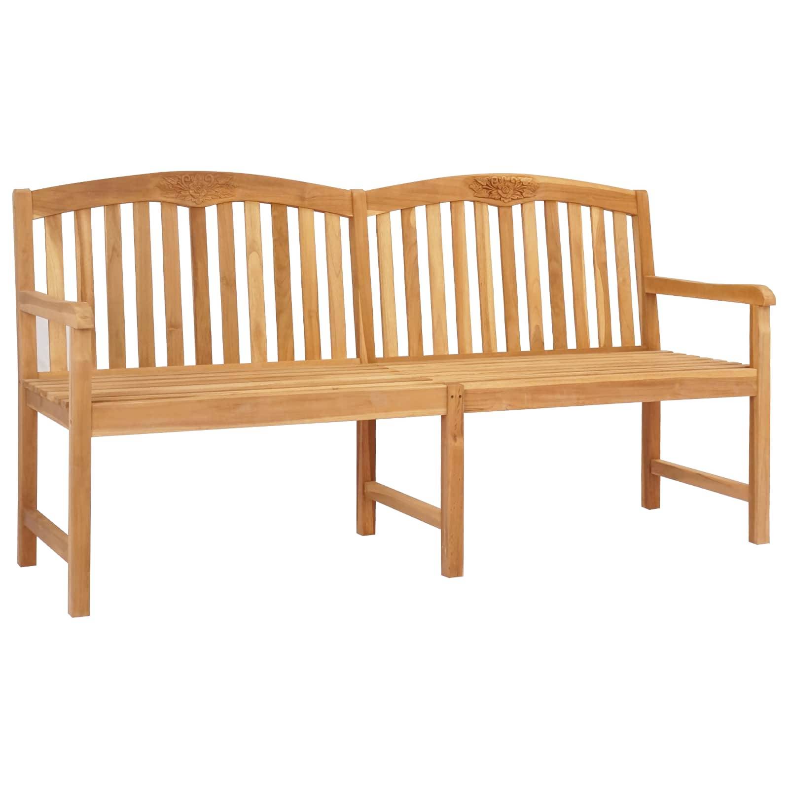PANGIVO - Banc de jardin bois de teck naturel 150 x 60 x 90 cm, Poids:23.95kg - PANGIVO - Image 2