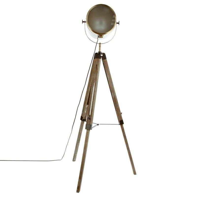 Lampadaire métal et bois Ebor bronze Atmosphera - Image 1
