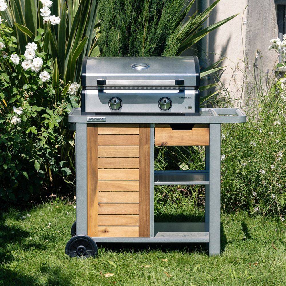 Desserte Woody Deluxe pour plancha 2 et 3 brûleurs - Image 2