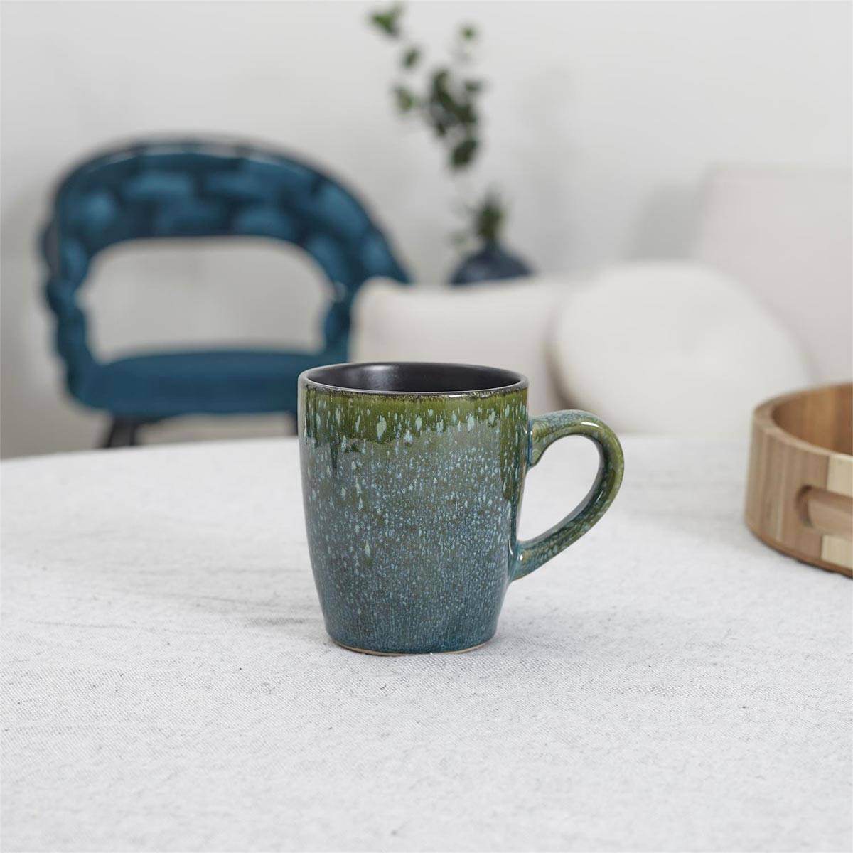 The Home Deco Factory - Lot de 6 Mugs "Elia" 30cl Vert - Image 3