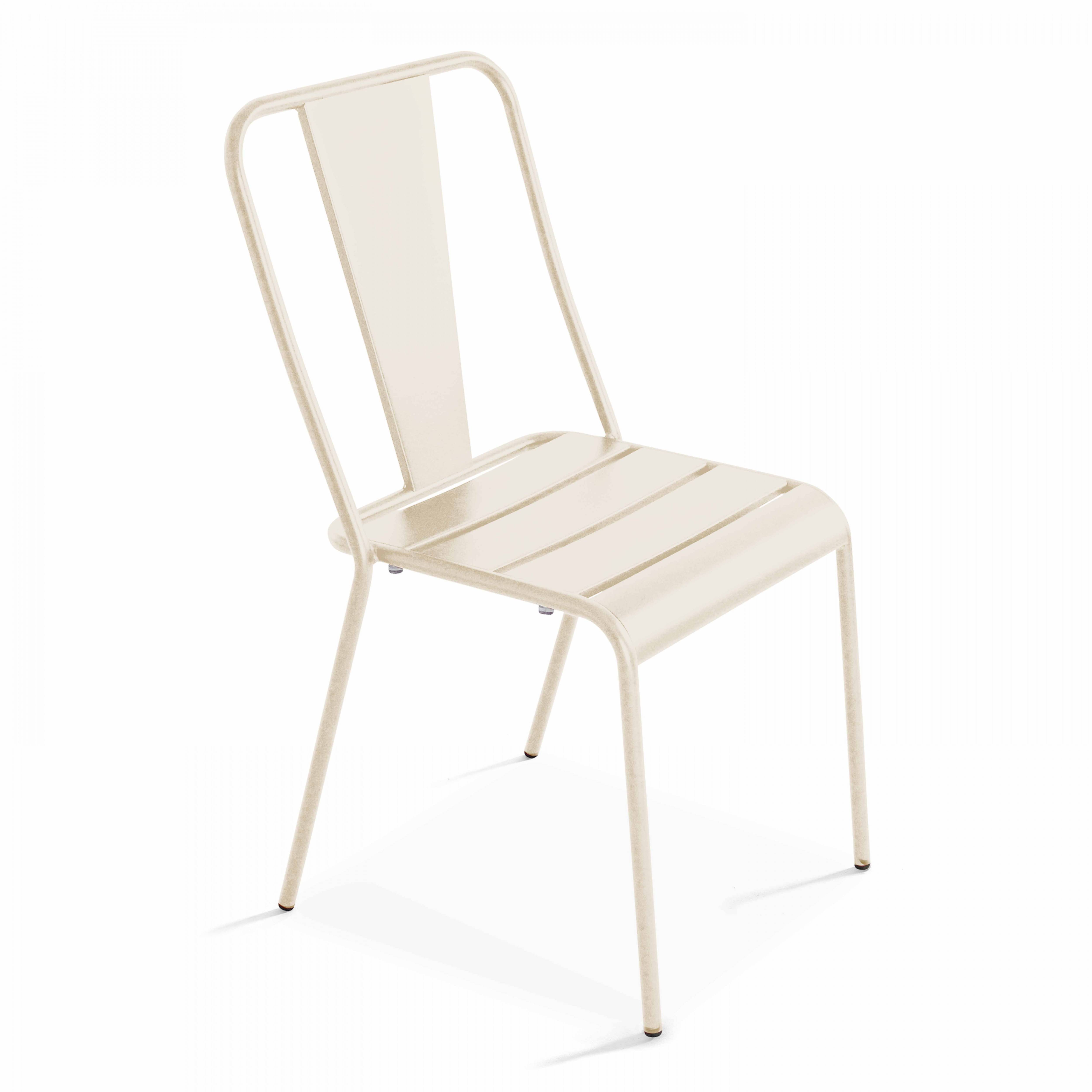 Oviala - Ensemble table inclinable de jardin et 2 chaises ivoire Palavas - Oviala - Image 5
