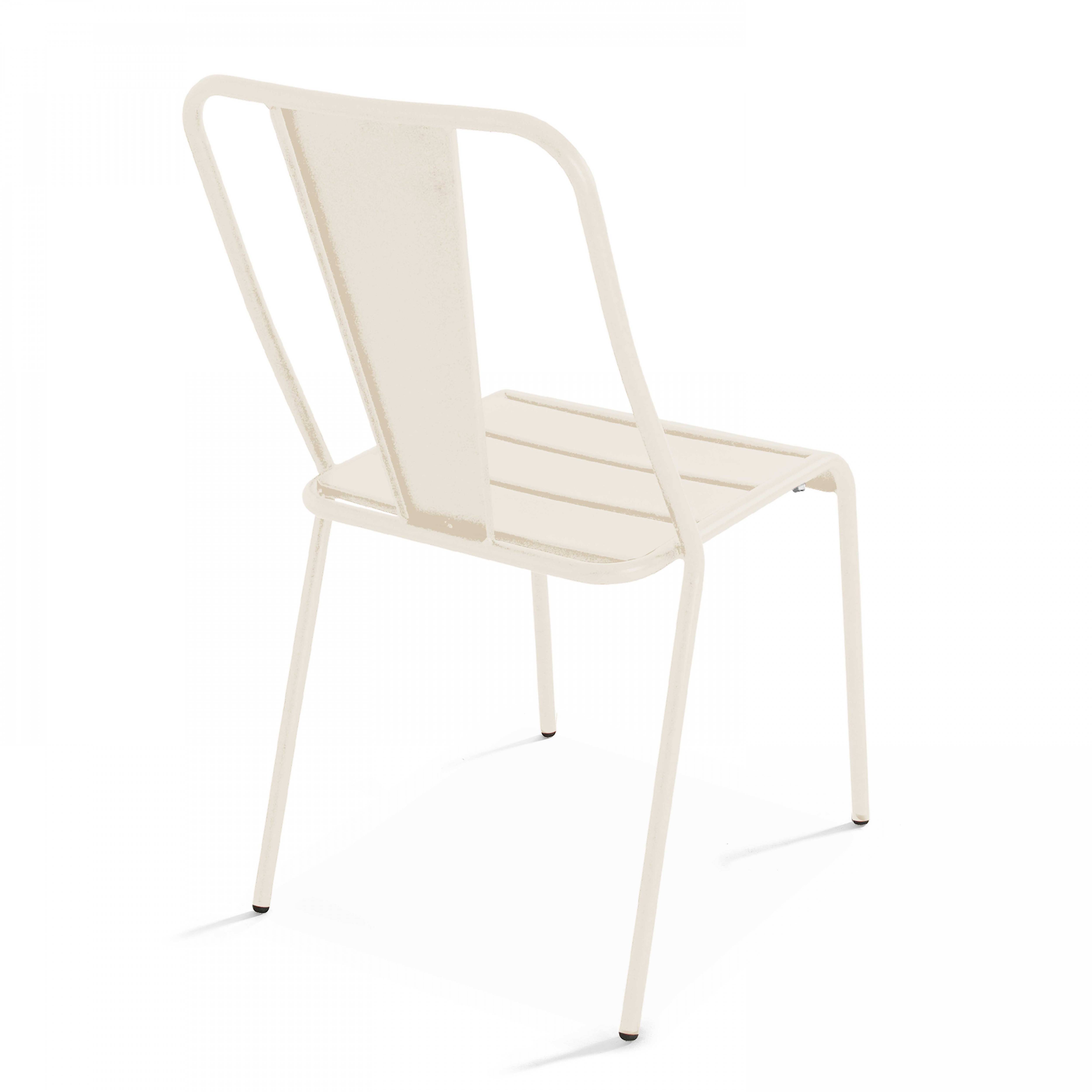 Oviala - Ensemble table inclinable de jardin et 2 chaises ivoire Palavas - Oviala - Image 6