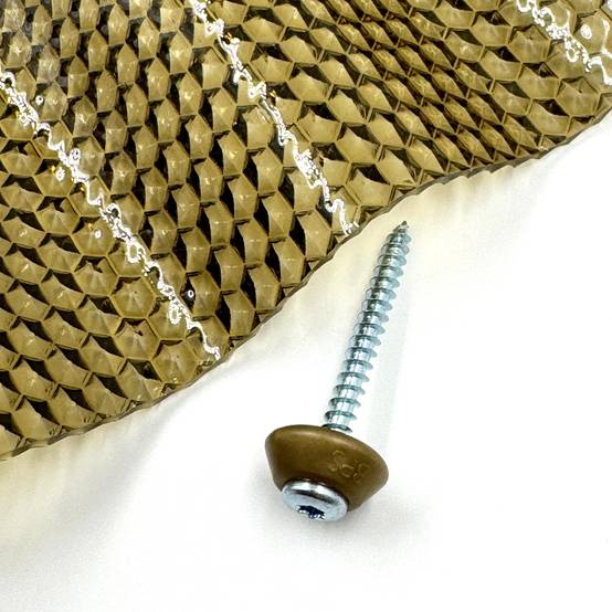 MK PC DIAMONDS vis galvanisées M5 x 50 mm pour bois avec rondelle d'étanchéité en bronze, pour revêtement en polycarbonate, 50 pièces - Image 1