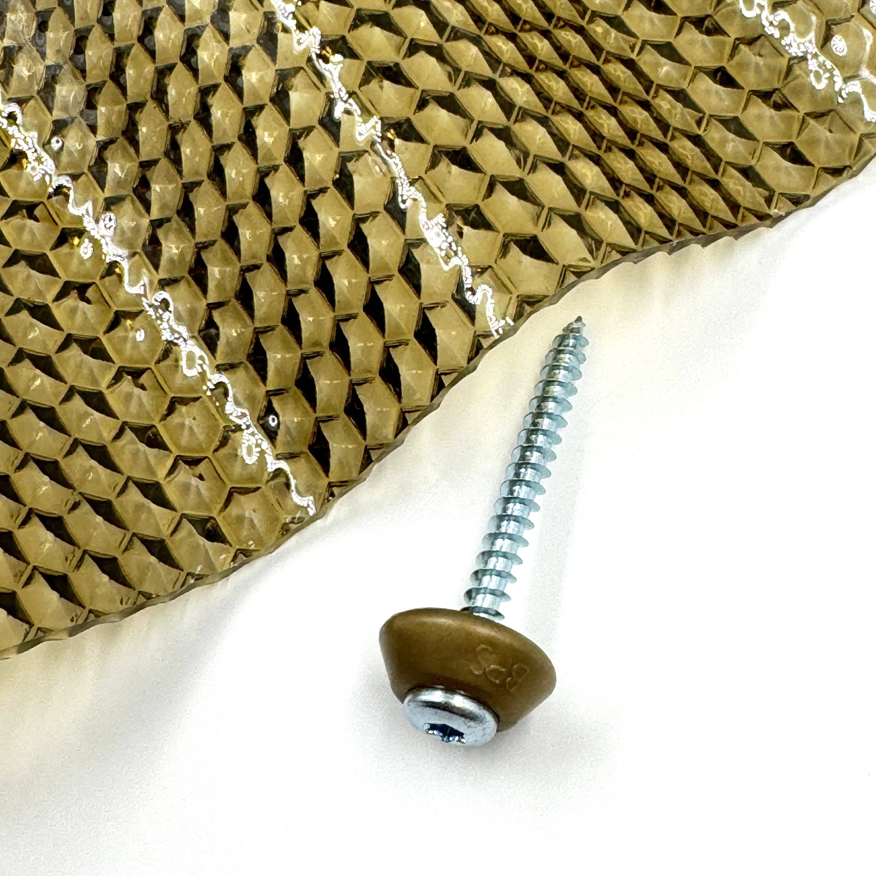 MK PC DIAMONDS vis galvanisées M5 x 50 mm pour bois avec rondelle d'étanchéité en bronze, pour revêtement en polycarbonate, 50 pièces - Image 1