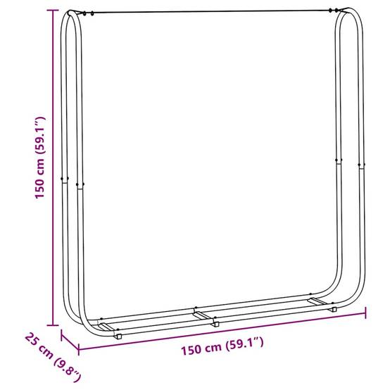 Abri-bûches extérieur acier galvanisé grande capacité pour jardin 150x25x150 cm Argenté - ComfortXL Outdoor Living - Image 8