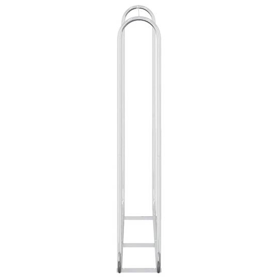 Abri-bûches extérieur acier galvanisé grande capacité pour jardin 150x25x150 cm Argenté - ComfortXL Outdoor Living - Image 5