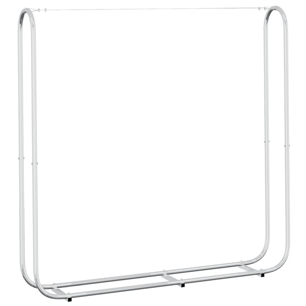 Abri-bûches extérieur acier galvanisé grande capacité pour jardin 150x25x150 cm Argenté - ComfortXL Outdoor Living - Image 6