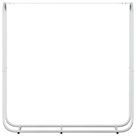 Abri-bûches extérieur acier galvanisé grande capacité pour jardin 150x25x150 cm Argenté - ComfortXL Outdoor Living - Image 4