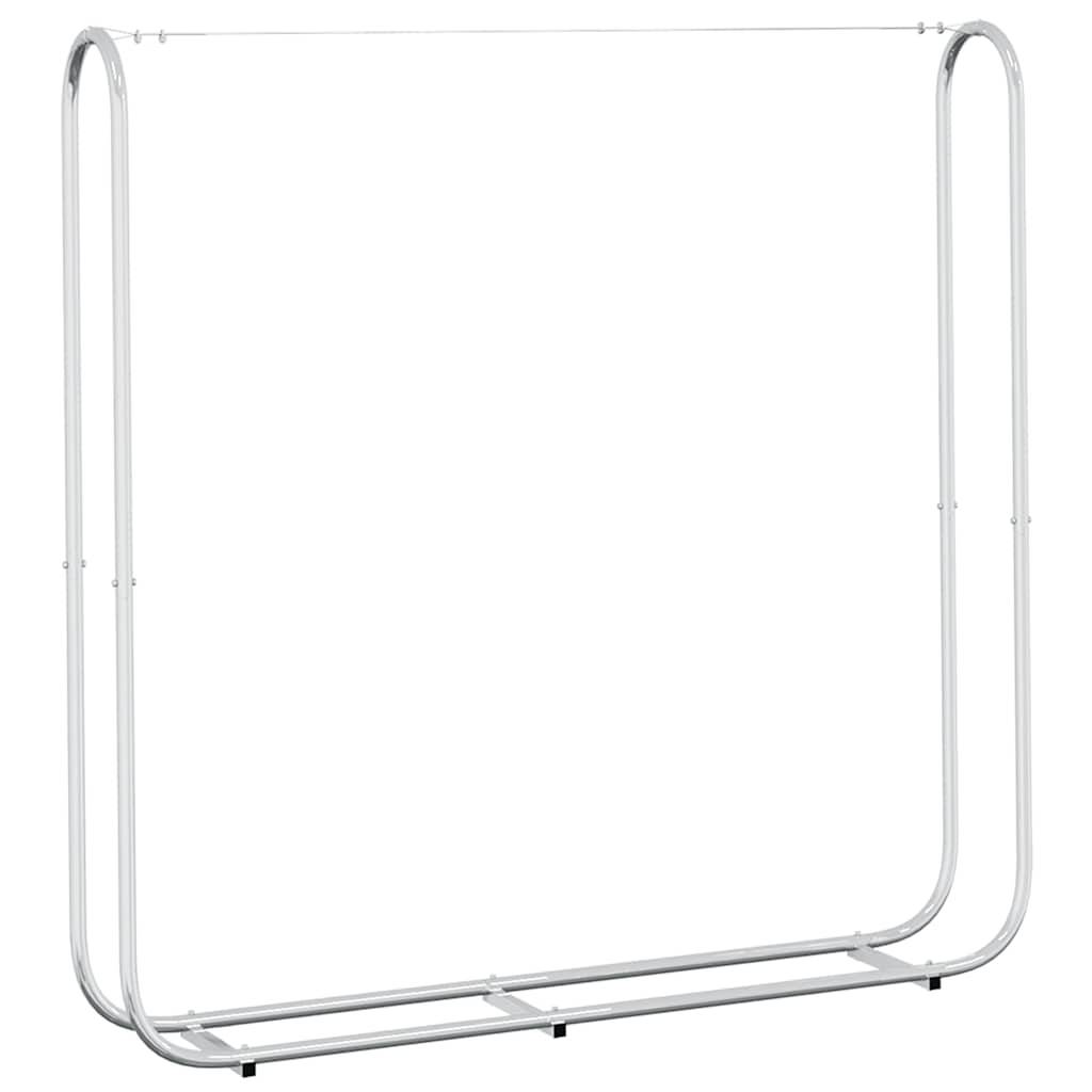 Abri-bûches extérieur acier galvanisé grande capacité pour jardin 150x25x150 cm Argenté - ComfortXL Outdoor Living - Image 2
