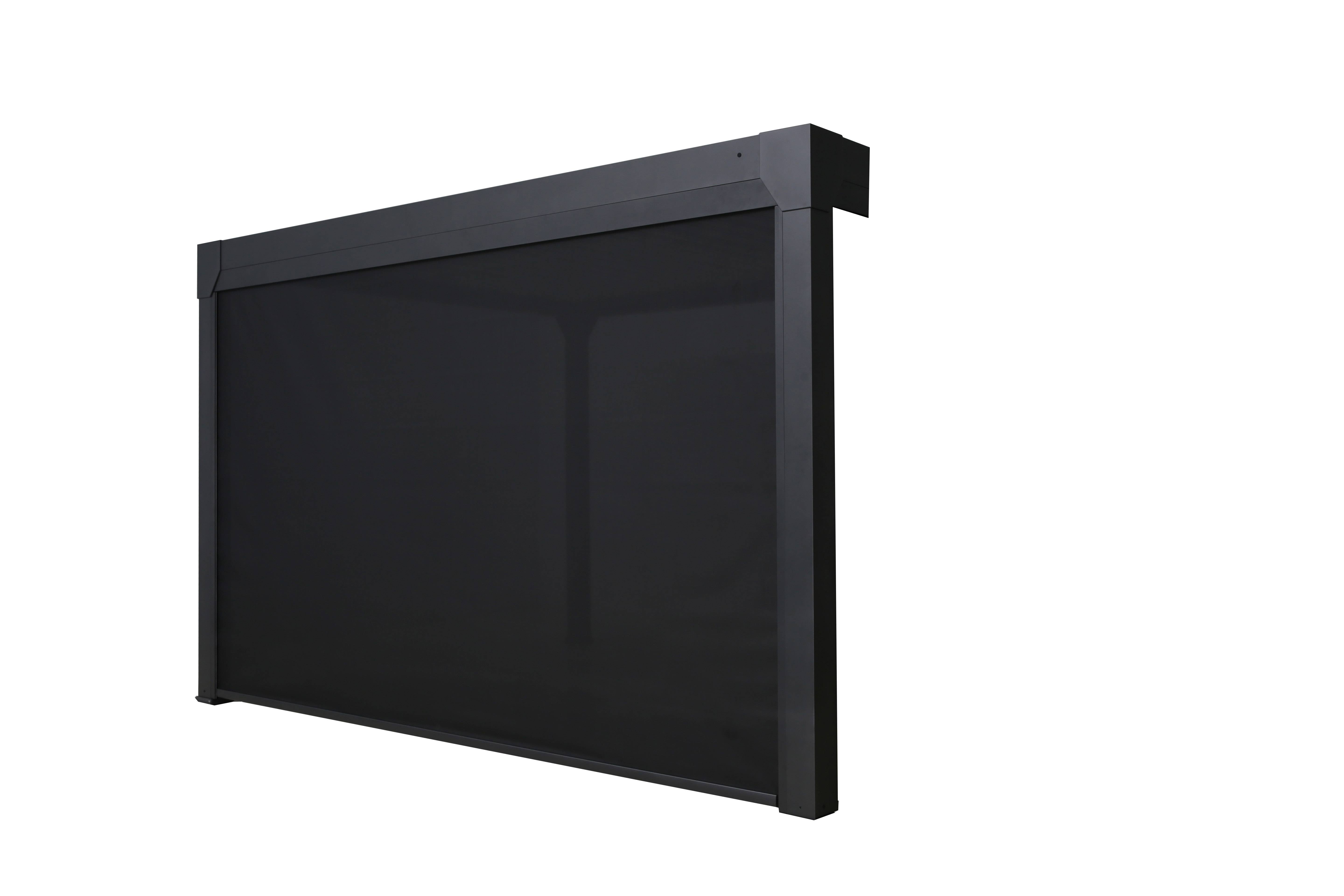 Green Outside - Rideau manuel 3m coloris noir sable RAL 2100 pour pergola bioclimatique 4x3, 5x3 ou 6x3 de Green Outside - Image 1