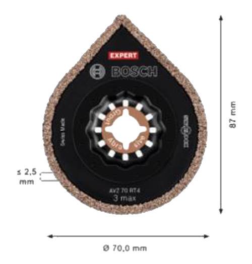 Bosch Professional - Lame segment carbure Expert BOSCH AVZ70RT4 pour outil oscillant - 2608900041 - Image 2