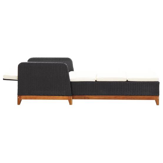 ComfortXL - Transat Jardin Résine Noire Bois Acacia et Coussin – ComfortXL Outdoor Living - Image 5