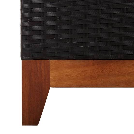 ComfortXL - Transat Jardin Résine Noire Bois Acacia et Coussin – ComfortXL Outdoor Living - Image 8