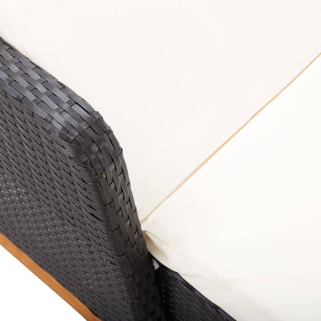 ComfortXL - Transat Jardin Résine Noire Bois Acacia et Coussin – ComfortXL Outdoor Living - Image 7