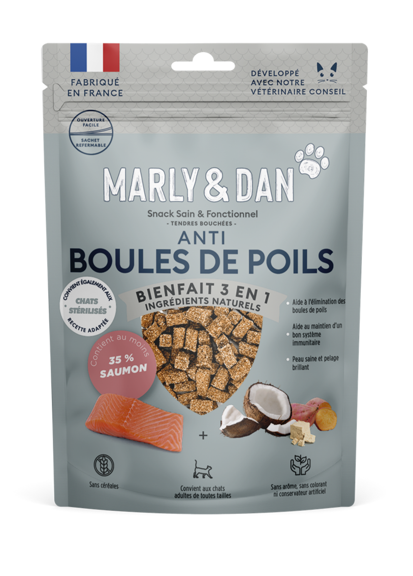Marly & Dan - Friandises Sans Céréales "Boules de poils" pour Chat - Image 1