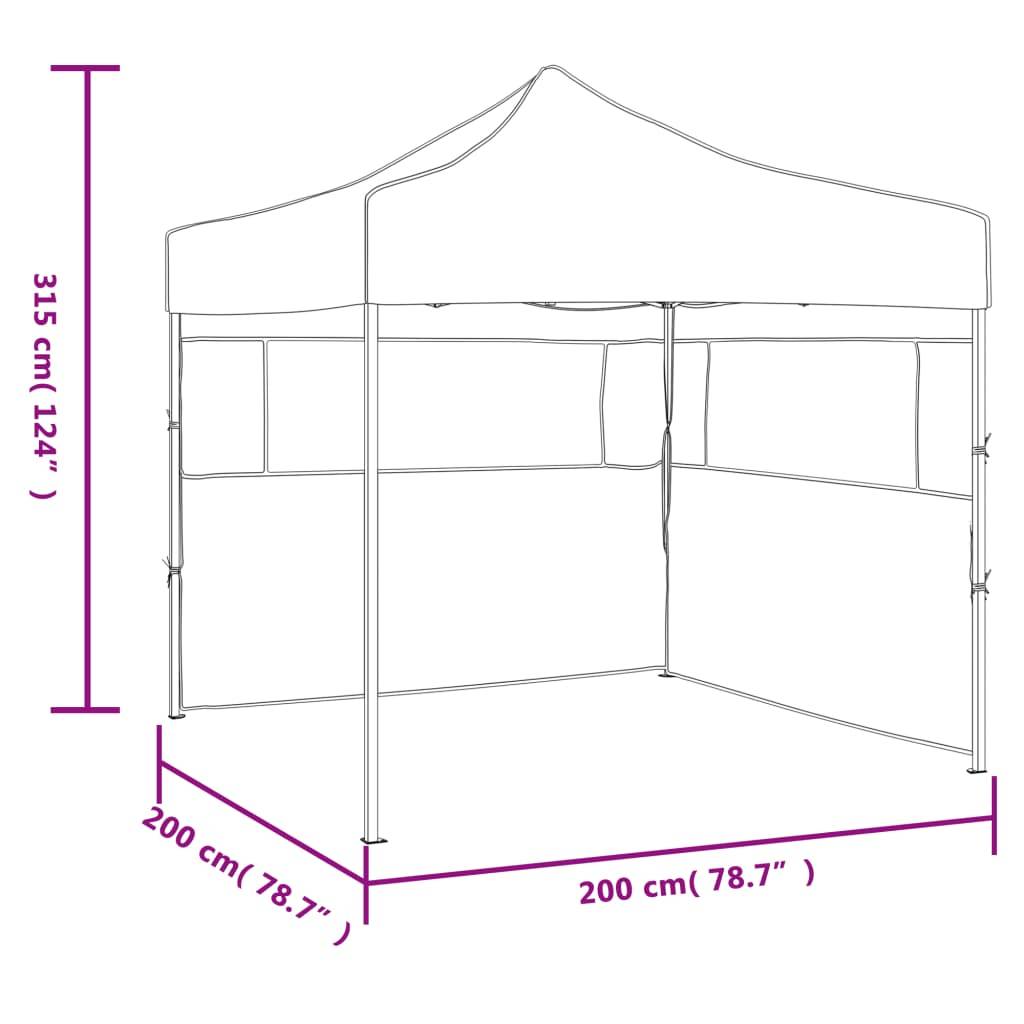 Tente de réception pliable acier anthracite 200 x 200 x 315 cm - PANGIVO - Image 9