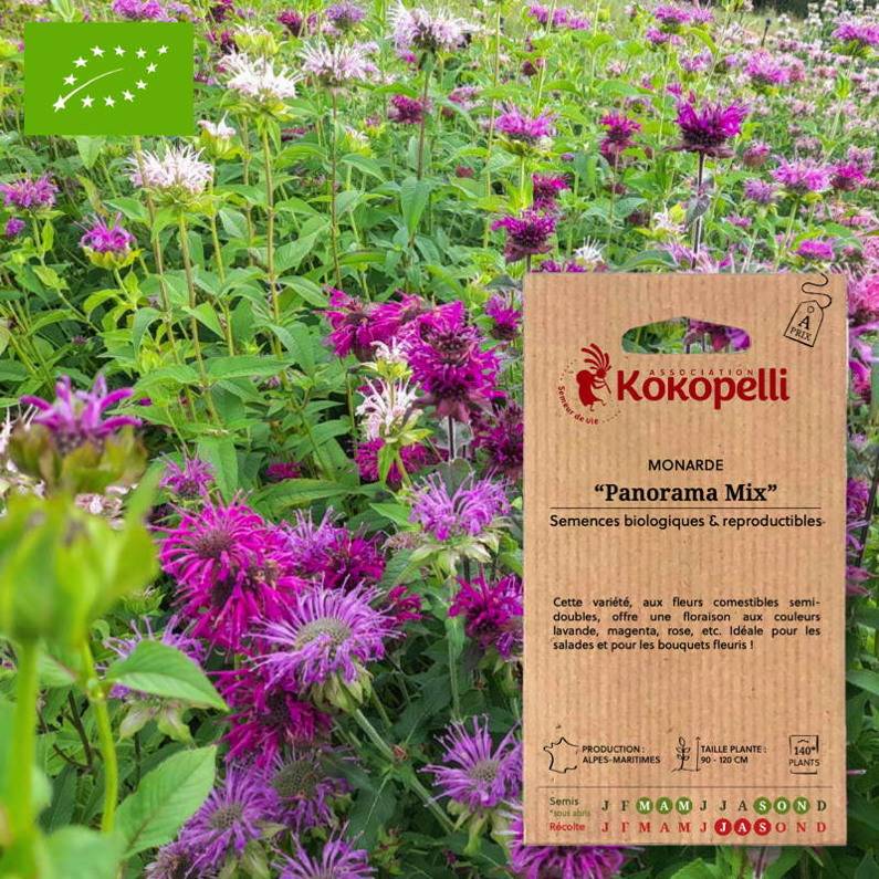 Association Kokopelli - Monarde Panorama Mix- Graines bio à semer - Image 1