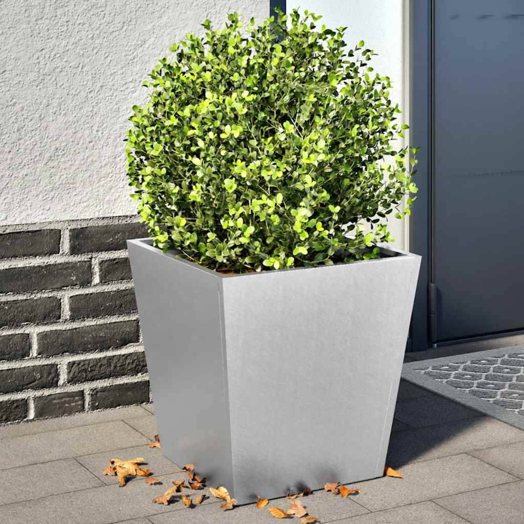 Jardinières 2 pcs acier galvanisé gris 40 x 40 x 40 cm - PANGIVO