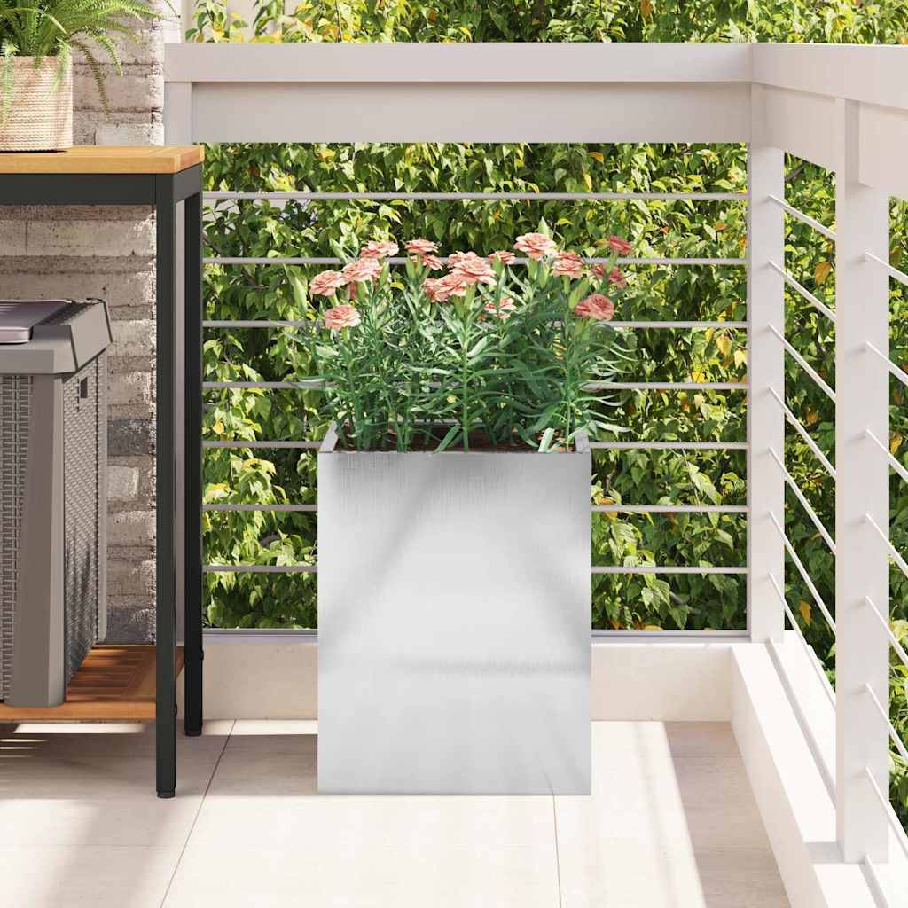 Maison Chic - Cache-pot | Bac à fleurs de jardin Acier inoxydable 32 x 32 x 40 cm - Image 4