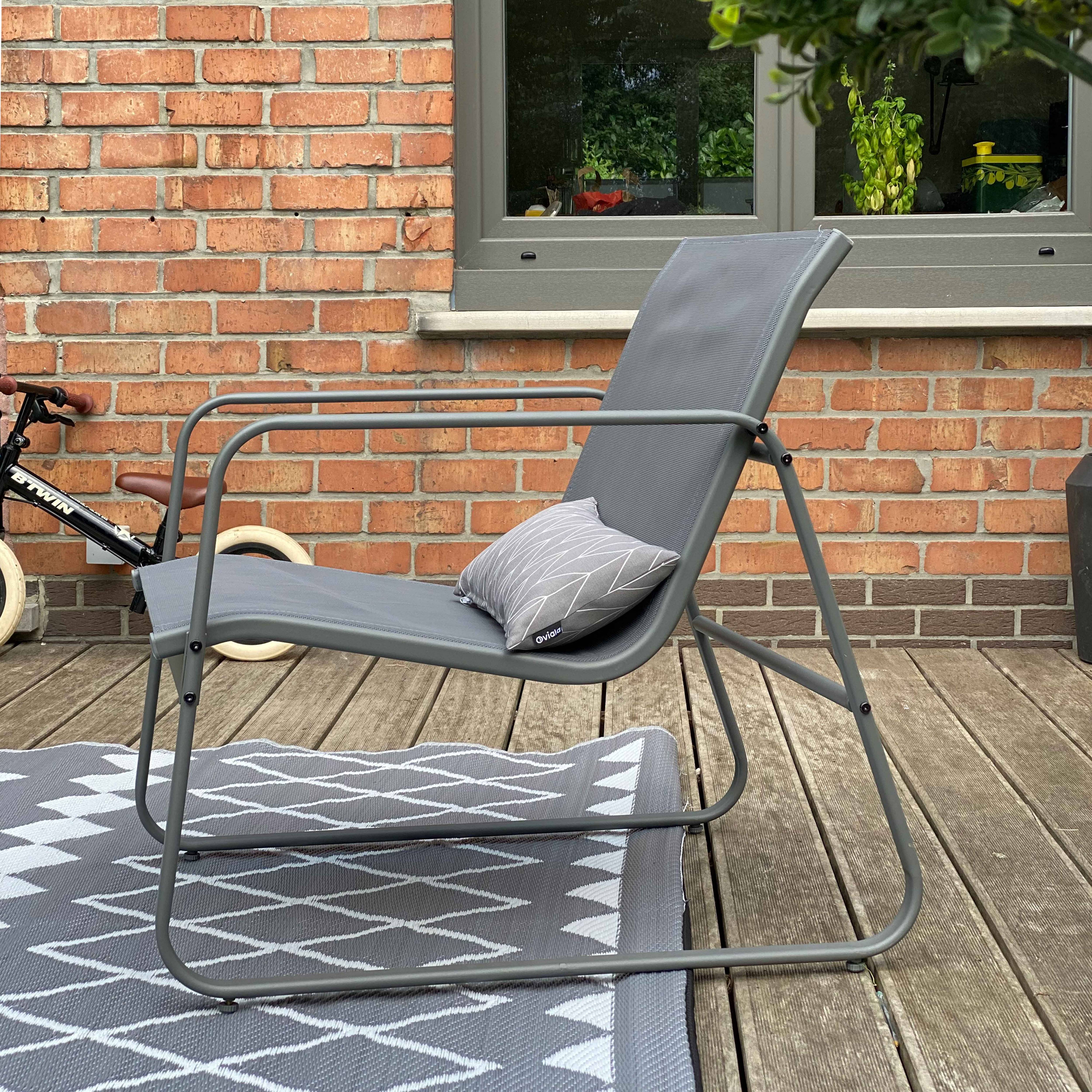 Oviala - Tapis d'extérieur en polypropylène recyclé gris 180 x 120 cm Solys - Oviala - Image 6
