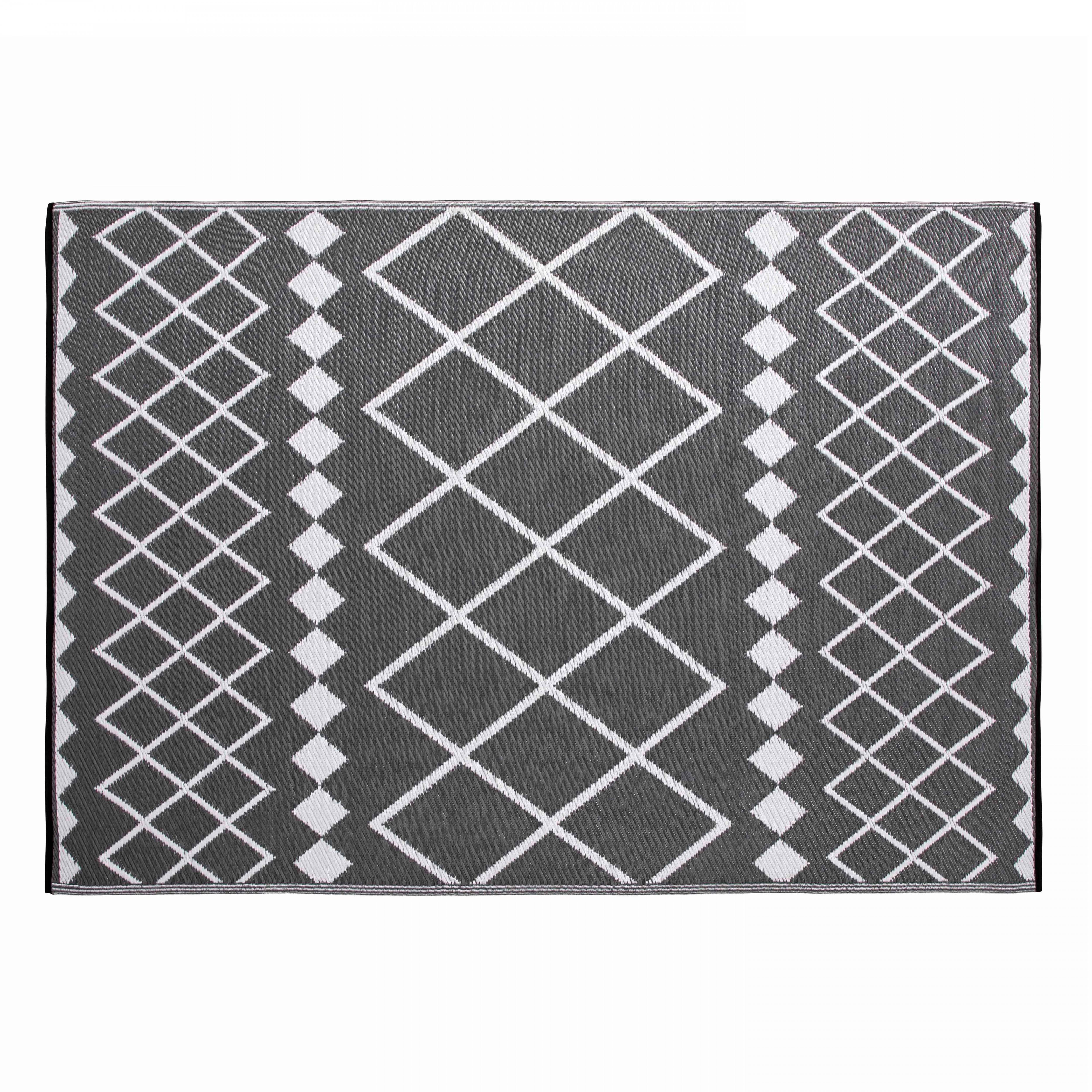 Oviala - Tapis d'extérieur en polypropylène recyclé gris 180 x 120 cm Solys - Oviala - Image 1