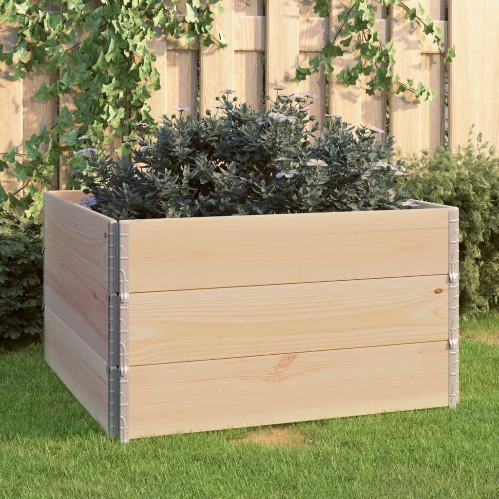 Jardinières surélevées bois de pin naturel 100 x 100 x 57 cm - PANGIVO - Image 1