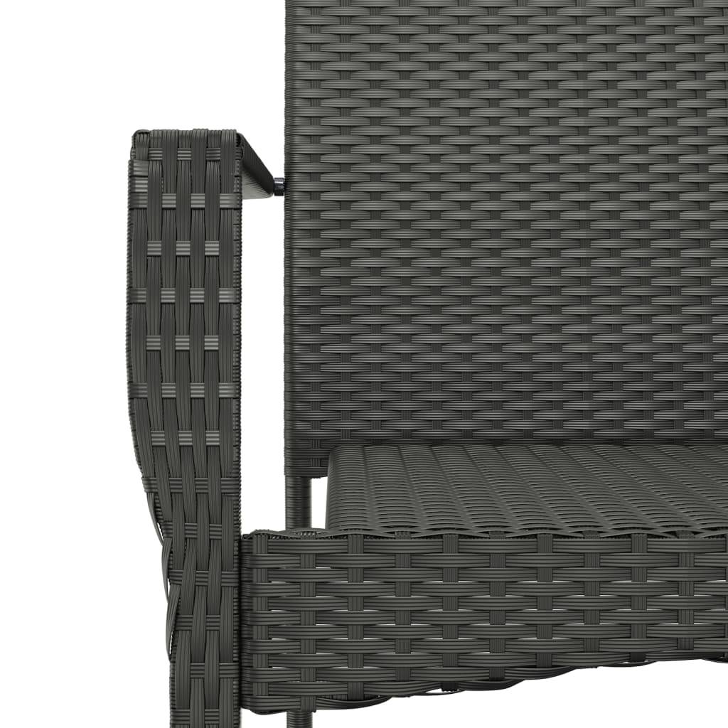 ComfortXL - Ensemble Bistro de Jardin 2 Personnes Résine Tressée Table Verre Noir et Crème – ComfortXL Outdoor Living - Image 8