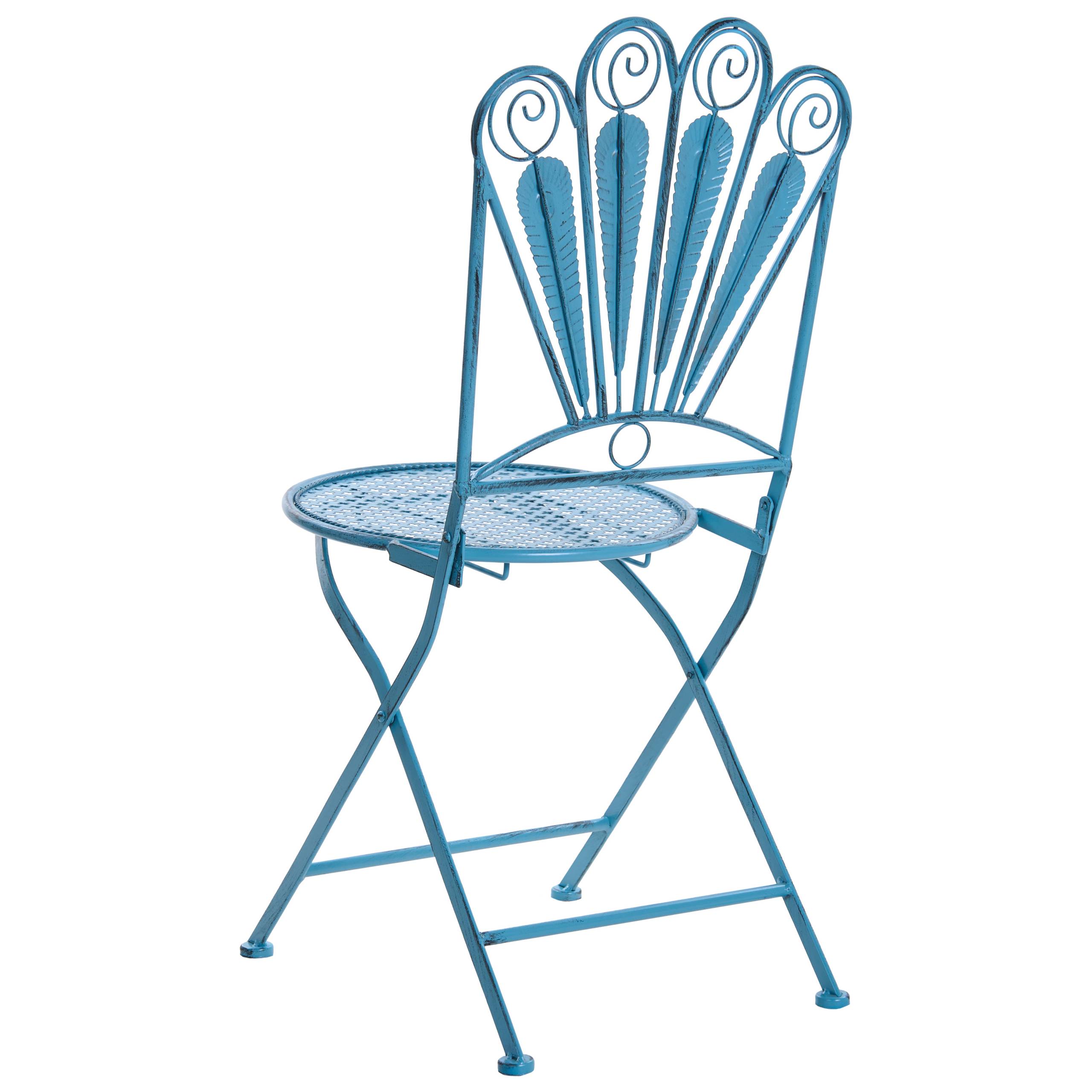 Beliani - Set de bistrot, 2 Personnes Métal Bleu PAVIA - 70x70x76- Beliani - Image 4
