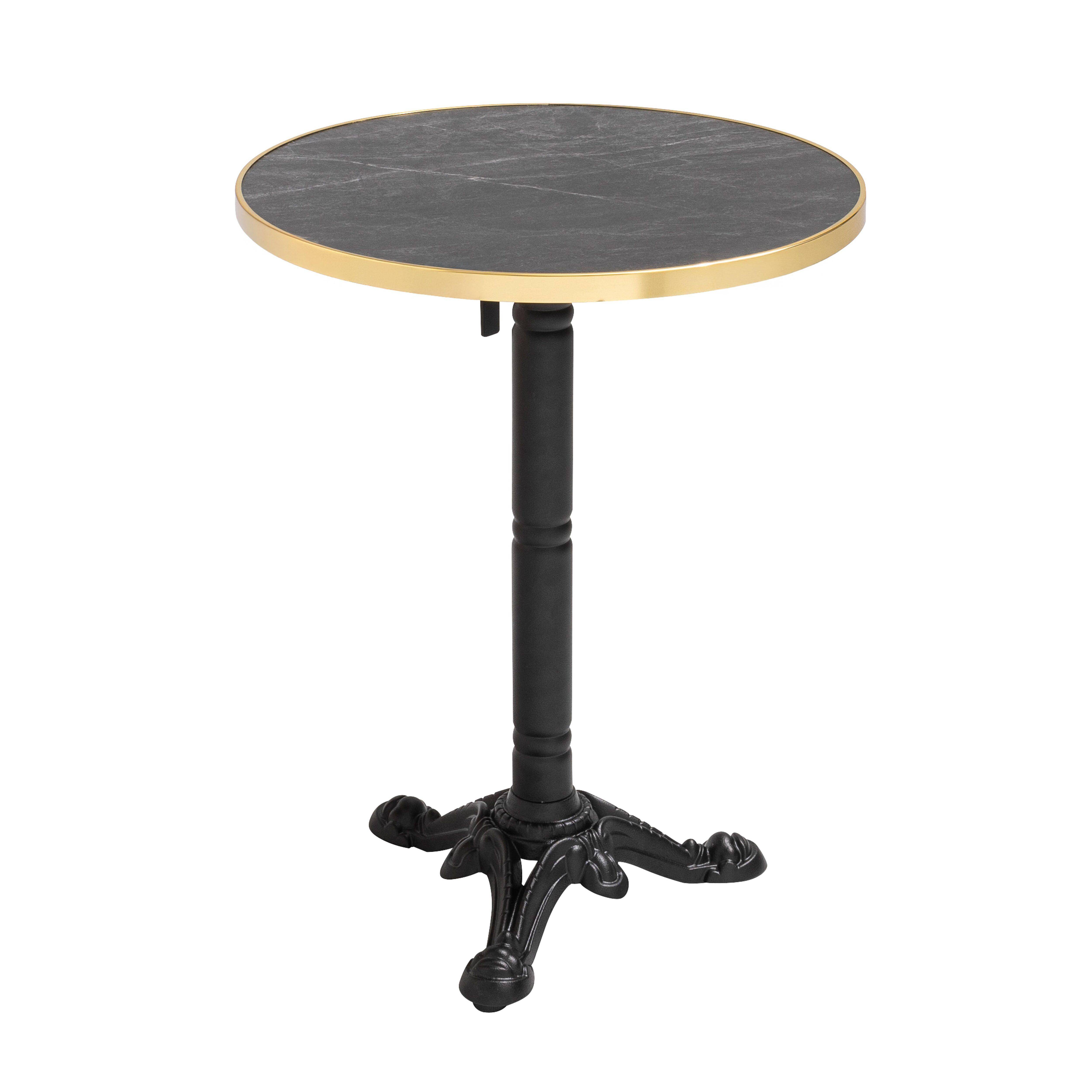 Oviala - Ensemble table de terrasse marbre noir et 2 chaises noir Montmartre - Oviala - Image 3