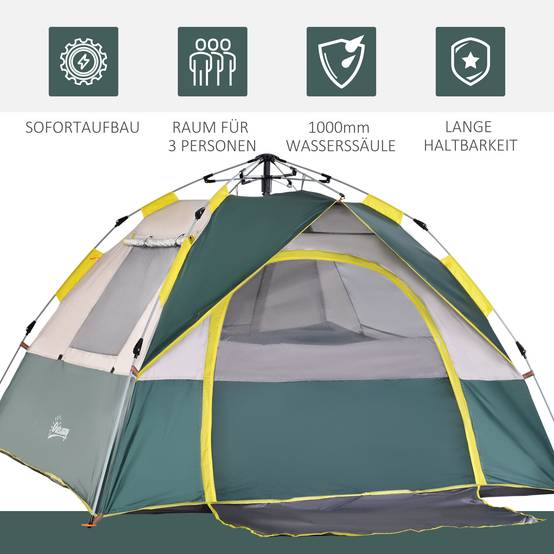 Lumaland Tente de Camping Tente Pop up légère Tente dôme 2-3 Personnes Lumaland Tente de Camping Tente Pop up légère Tente dôme 2-3 Personnes