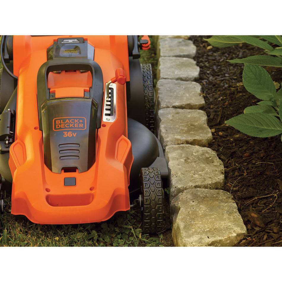 BLACK+DECKER Tondeuse sans fil - 36 V - 2 x 2 Ah - 48 cm - 7 hauteurs réglables de 38 à 100 mm - 2 batteries - Image 5