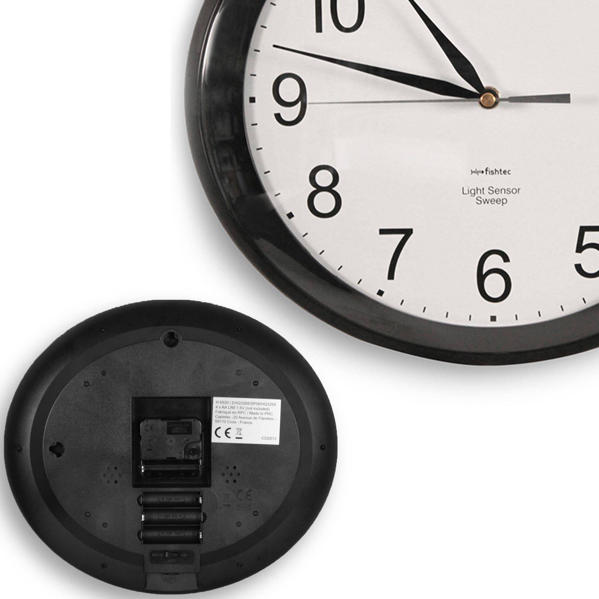Horloge murale analogique classique Braun avec mouvement à quartz