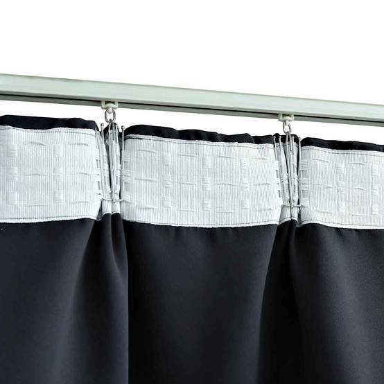 Rideaux occultants - Panneaux de rideau avec crochets 2 pcs Anthracite 140x245 cm - Image 4