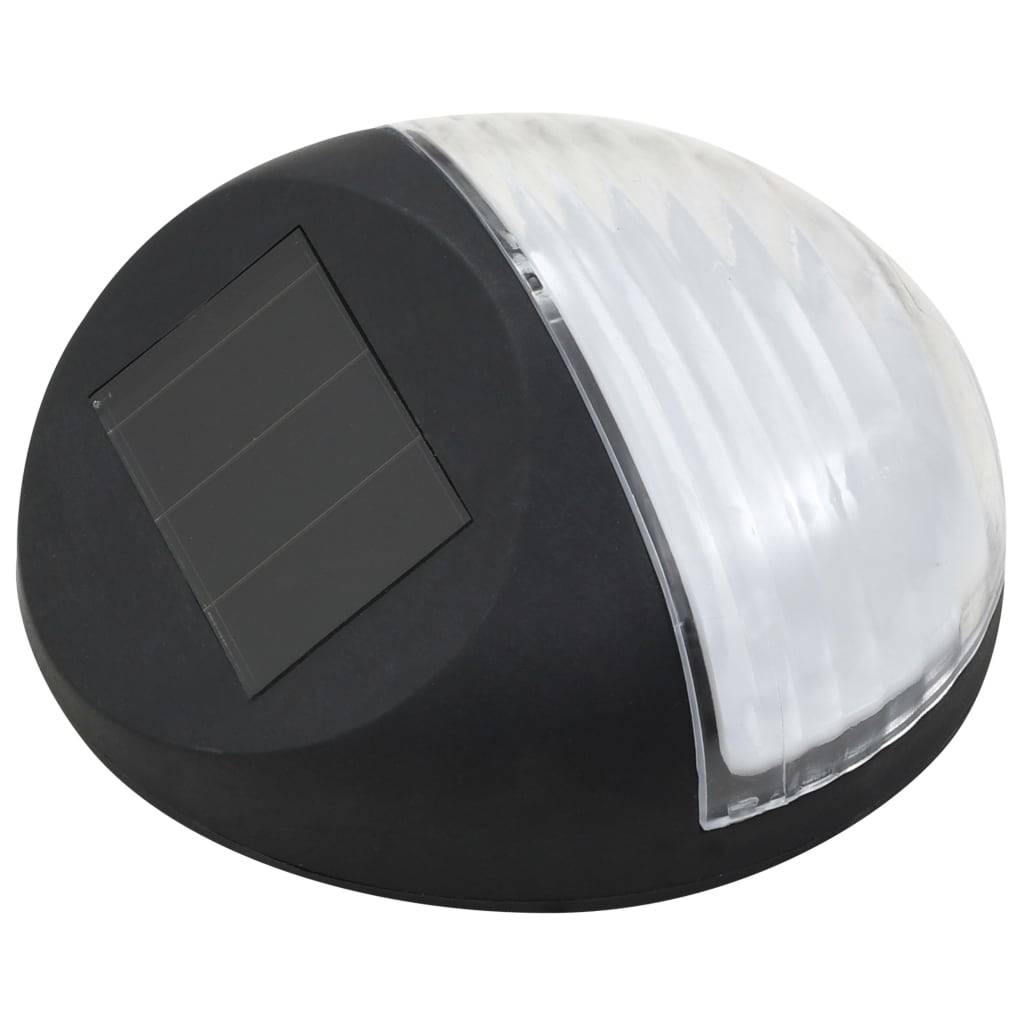 Lampe d'extérieur - Lampe de jardins solaires murales à LED 24 pcs Rond Noir - Image 3