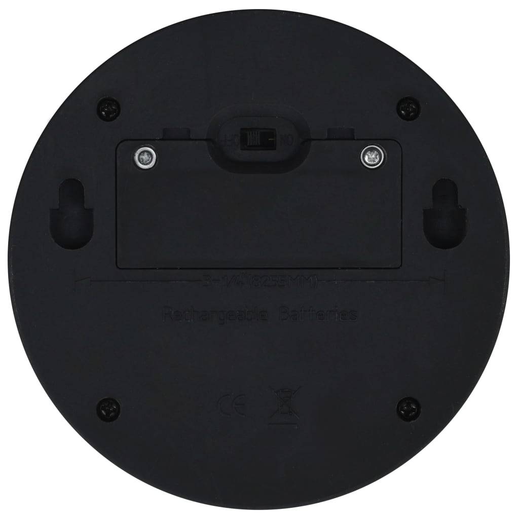 Lampe d'extérieur - Lampe de jardins solaires murales à LED 24 pcs Rond Noir - Image 8