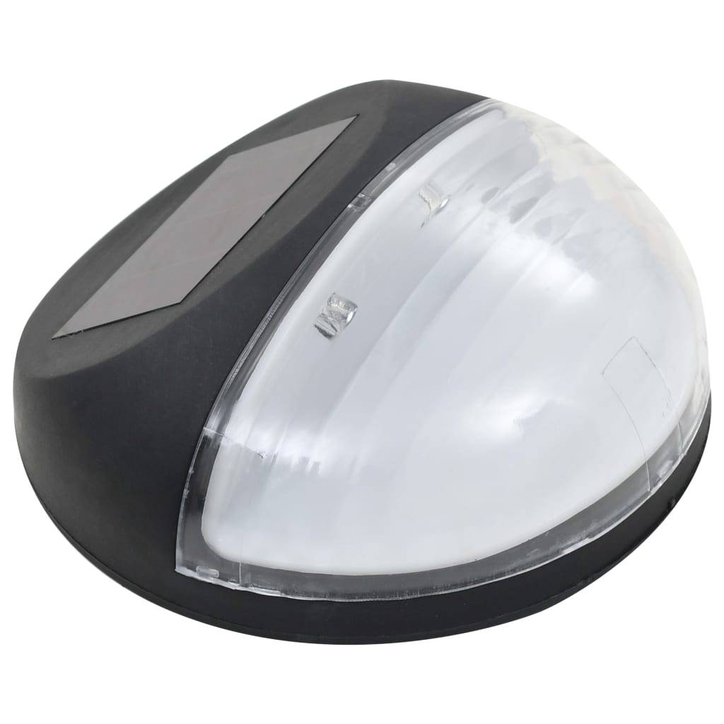 Lampe d'extérieur - Lampe de jardins solaires murales à LED 24 pcs Rond Noir - Image 4