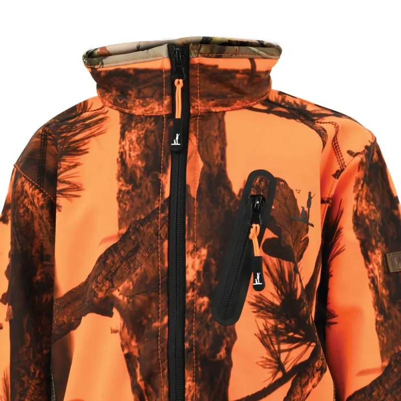 Blouson enfant Softshell Ghostcamo 3 poches polyester 6 à 16 ans Percussion - Image 8
